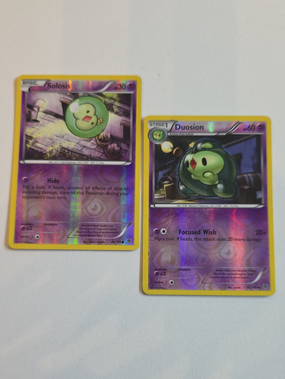 Pokemon Duosion And Solosis Card